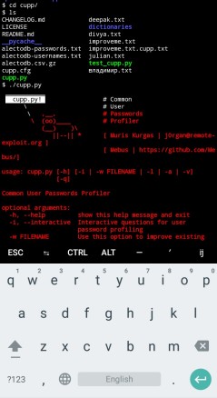 Learn Instagram hacking using password attack with cupp